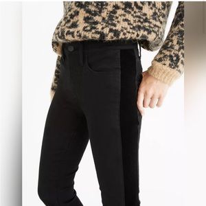 NWT 9" Mid-Rise Skinny Jeans: Velvet Tuxedo Stripe Edition